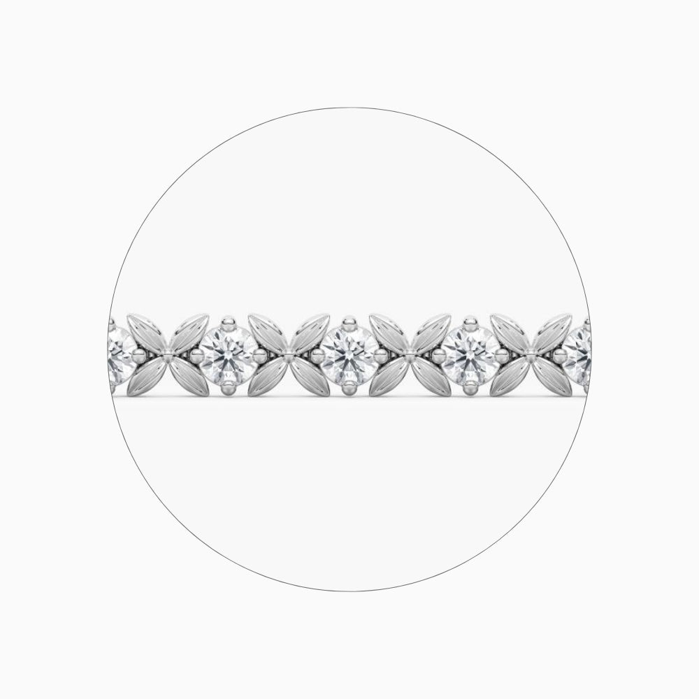 Kiera Round Lab Grown Diamond Starburst Tennis Bracelet