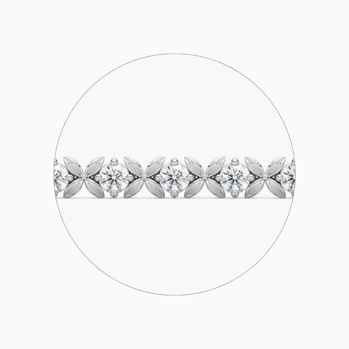 Kiera Round Lab Grown Diamond Starburst Tennis Bracelet