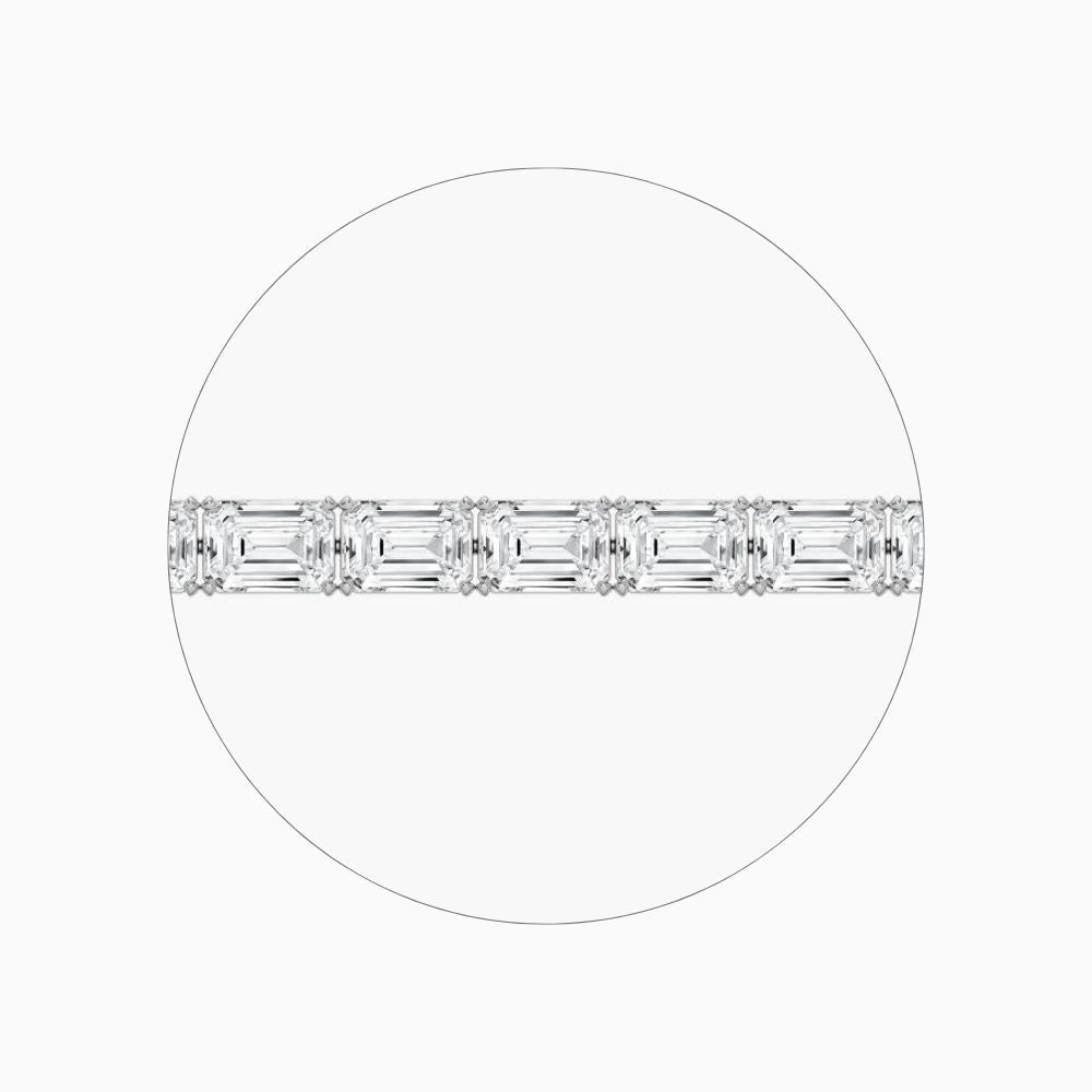 Ember 40 Carat Emerald Cut Lab Grown Diamonds Tennis Bracelet