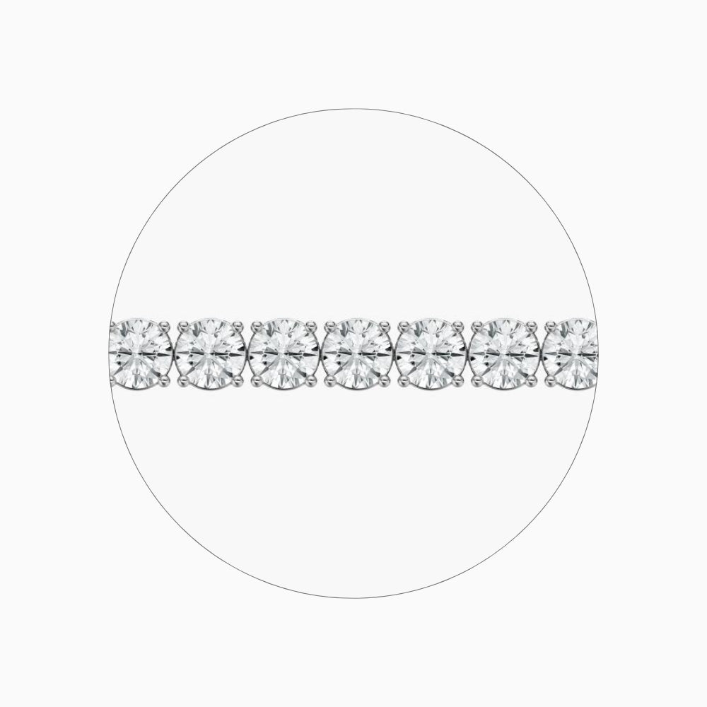 Lacey Round Cut Lab Grown Diamond Tennis Bracelet
