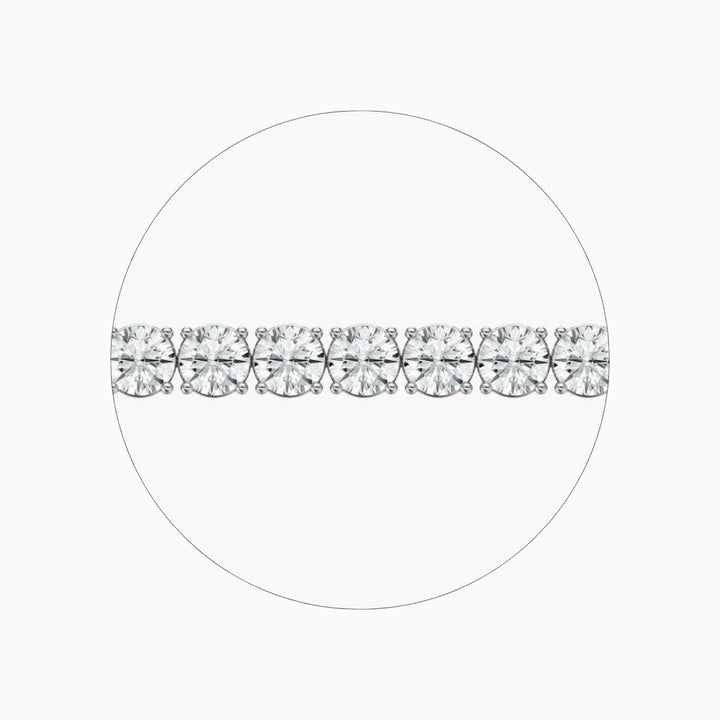Lacey Round Cut Lab Grown Diamond Tennis Bracelet