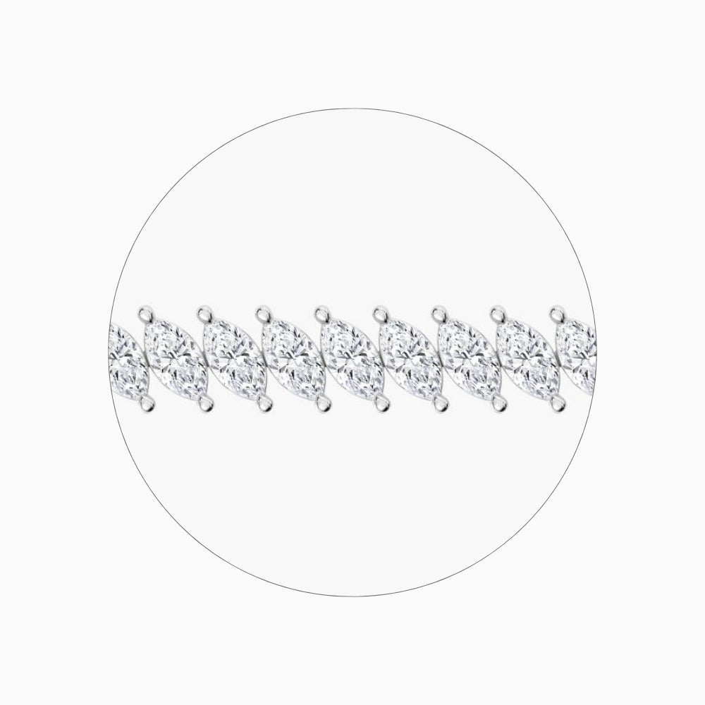 Bella Marquise Cut Lab Grown Diamond Tennis Bracelet