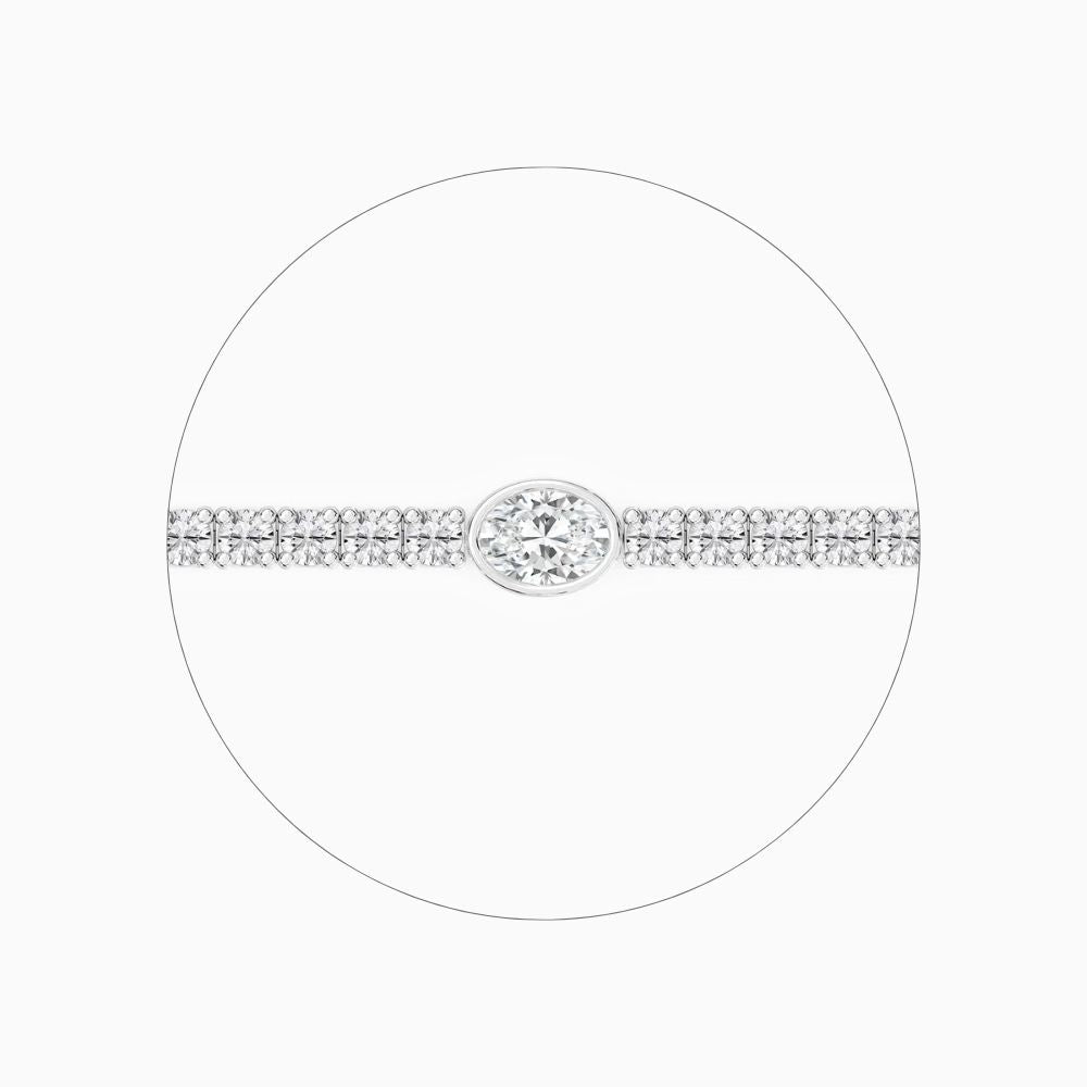 Grace Oval And Round Cut Lab Grown Diamond Tennis Bracelet