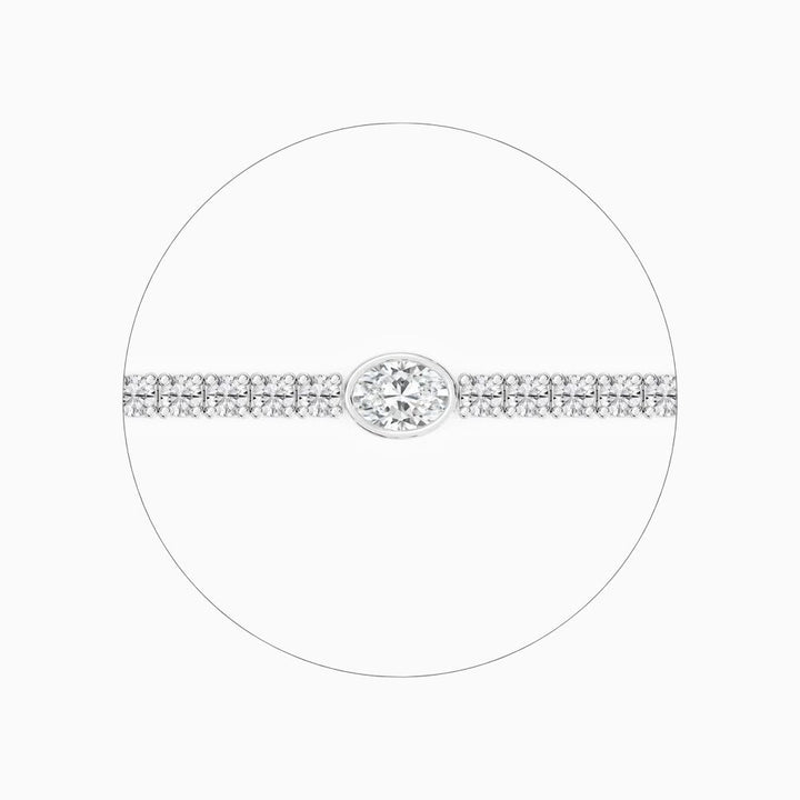 Grace Oval And Round Cut Lab Grown Diamond Tennis Bracelet
