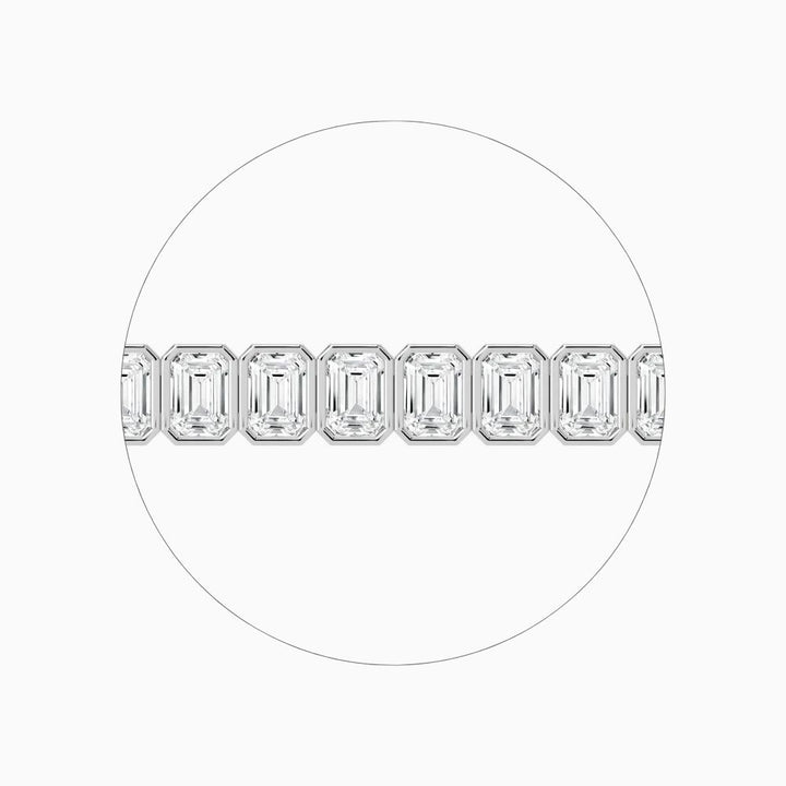 Aniya 29 Carat Emerald Cut Lab Grown Diamonds Tennis Bracelet