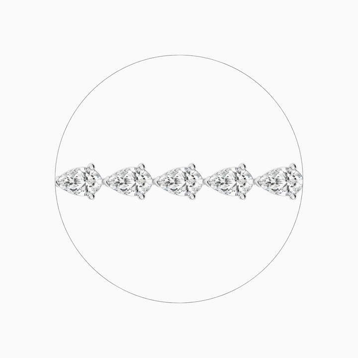 Gianna Pear Cut Lab Grown Diamond Curved Tennis Bracelet