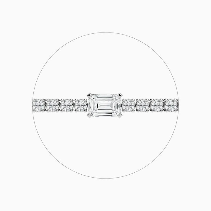 Ellie Round And Emerald Lab Grown Diamond Ingrid Tennis Bracelet