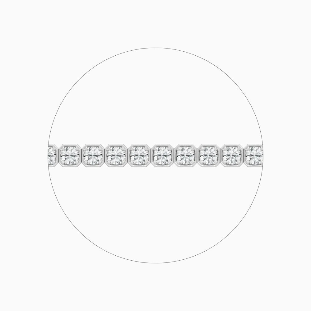 Angie Round Cut Lab Grown Diamond Tennis Bracelet