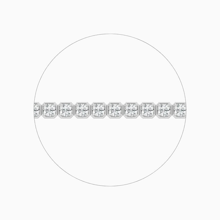 Angie Round Cut Lab Grown Diamond Tennis Bracelet