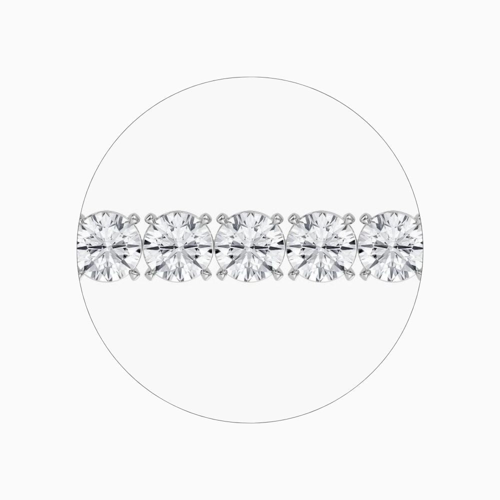 Cielo 40 Carat Round Cut Lab Grown Diamonds Tennis Bracelet