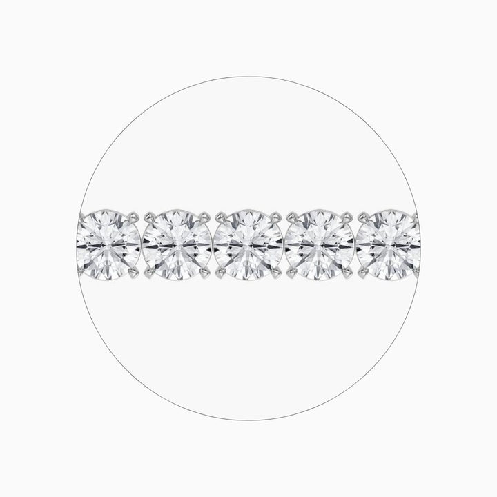 Cielo 40 Carat Round Cut Lab Grown Diamonds Tennis Bracelet
