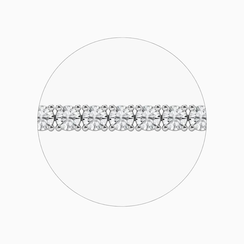 Nancy Round Cut Lab Grown Diamond Tennis Bracelet