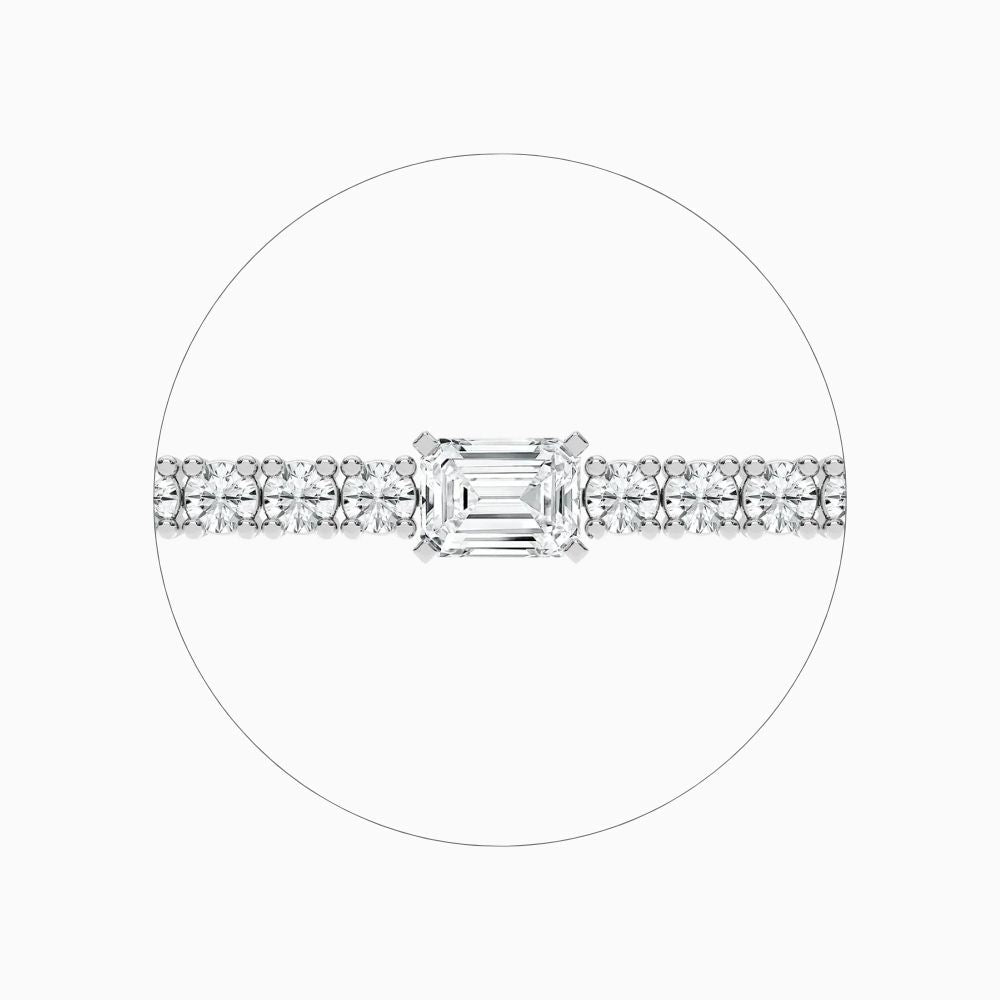 Erika Round And Emerald Lab Grown Diamond Shimmer Tennis Bracelet