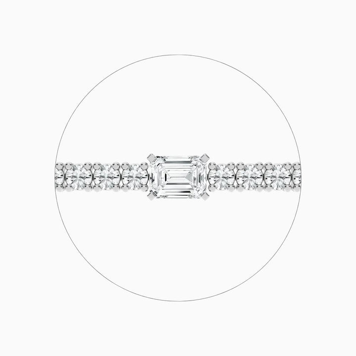 Erika Round And Emerald Lab Grown Diamond Shimmer Tennis Bracelet