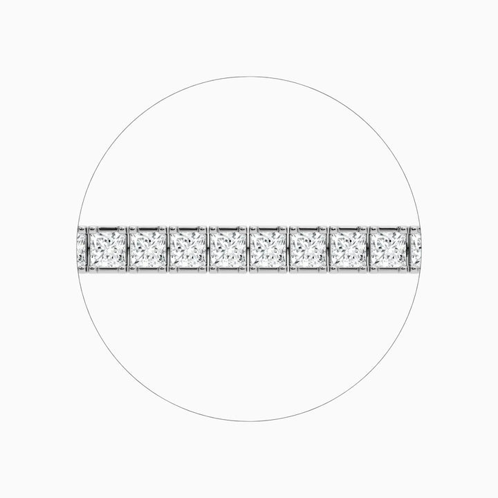 Breezy Princess Cut Lab Grown Diamond Tennis Bracelet