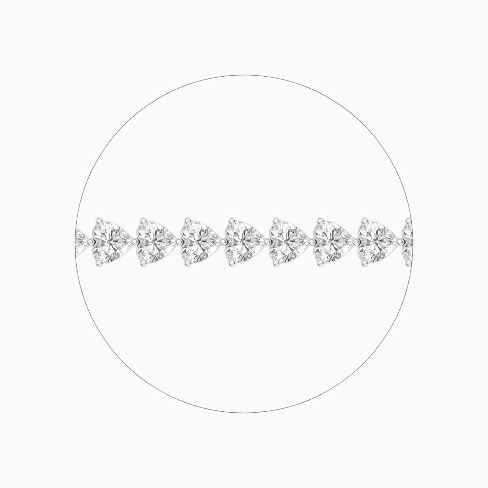 Bonnie Heart Cut Lab Grown Diamond Tennis Bracelet