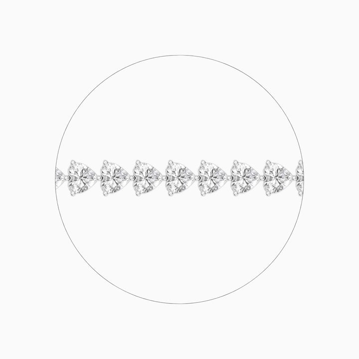Bonnie Heart Cut Lab Grown Diamond Tennis Bracelet