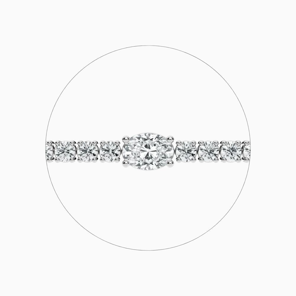 Emmy Round And Oval Cut Lab Grown Diamond Tennis Bracelet
