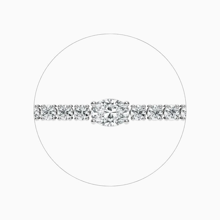 Emmy Round And Oval Cut Lab Grown Diamond Tennis Bracelet