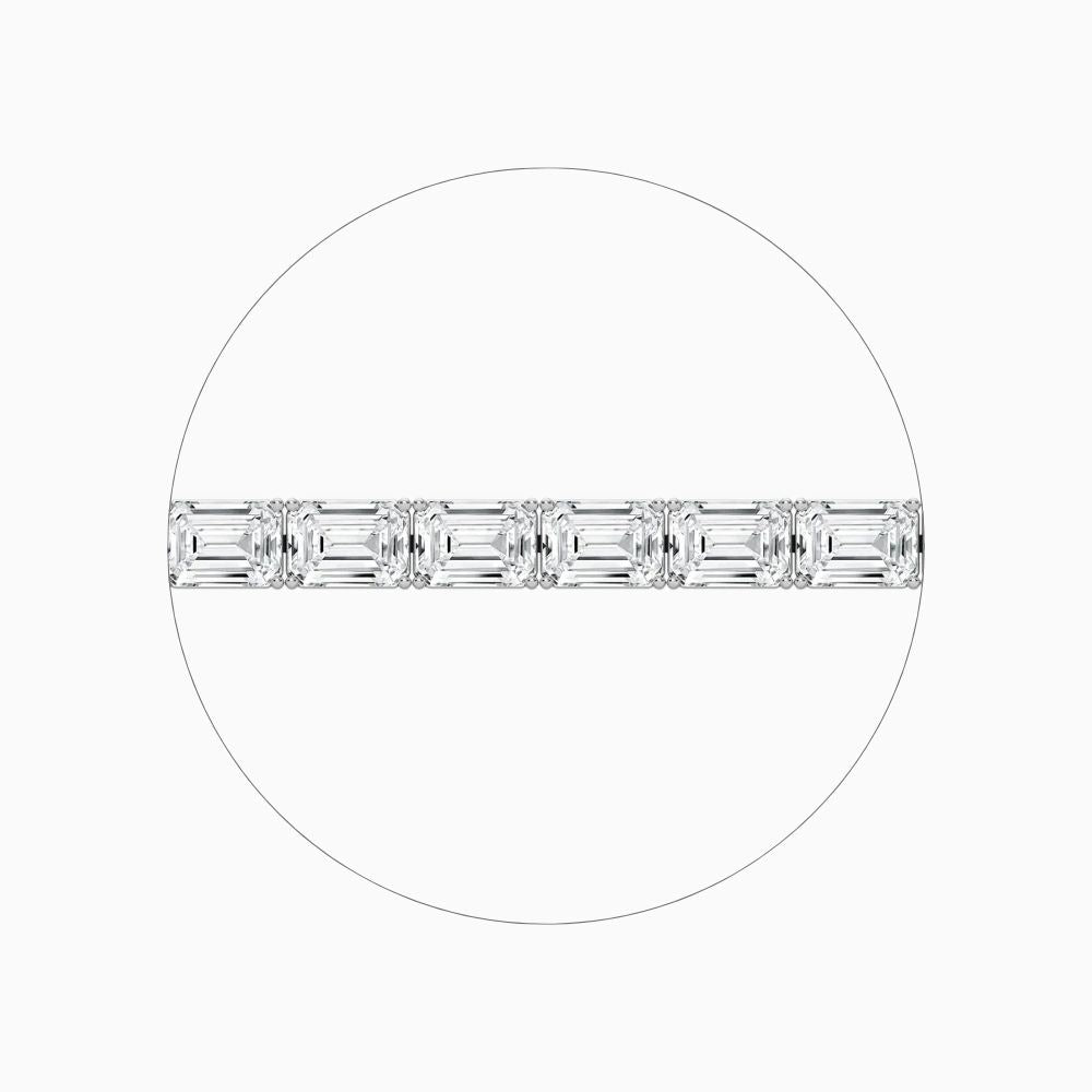 Tanya Emerald Cut Lab Grown Diamond Tennis Bracelet