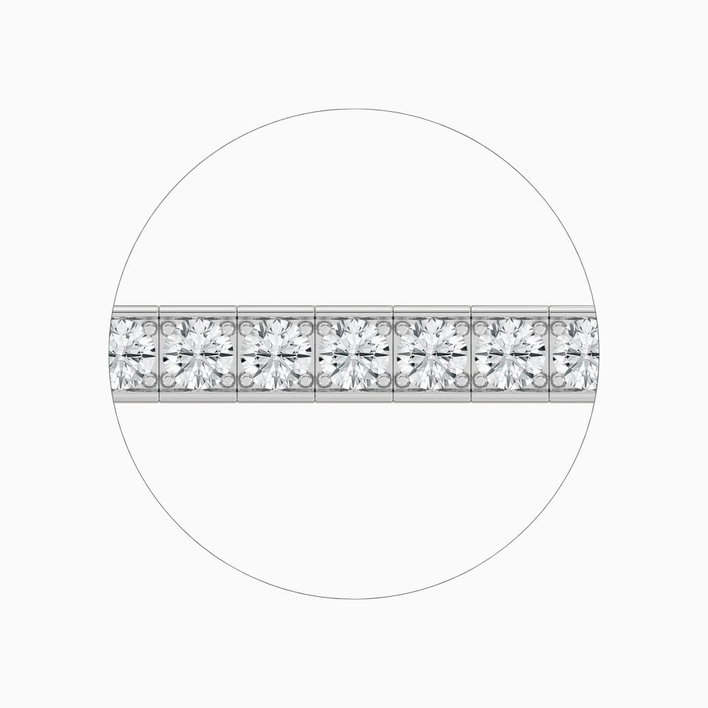 Clara Round Cut Lab Grown Diamond Gleaming Grid Bracelet