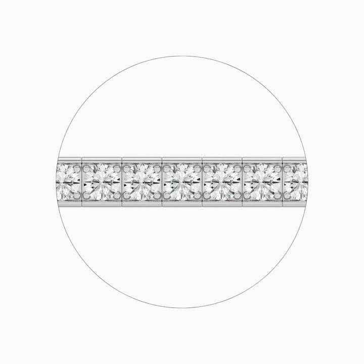 Clara Round Cut Lab Grown Diamond Gleaming Grid Bracelet
