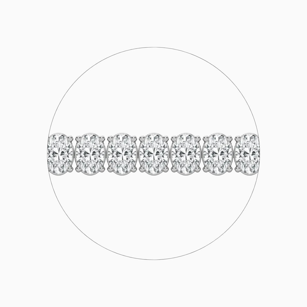 Carla Oval Cut Lab Grown Diamond Tennis Bracelet