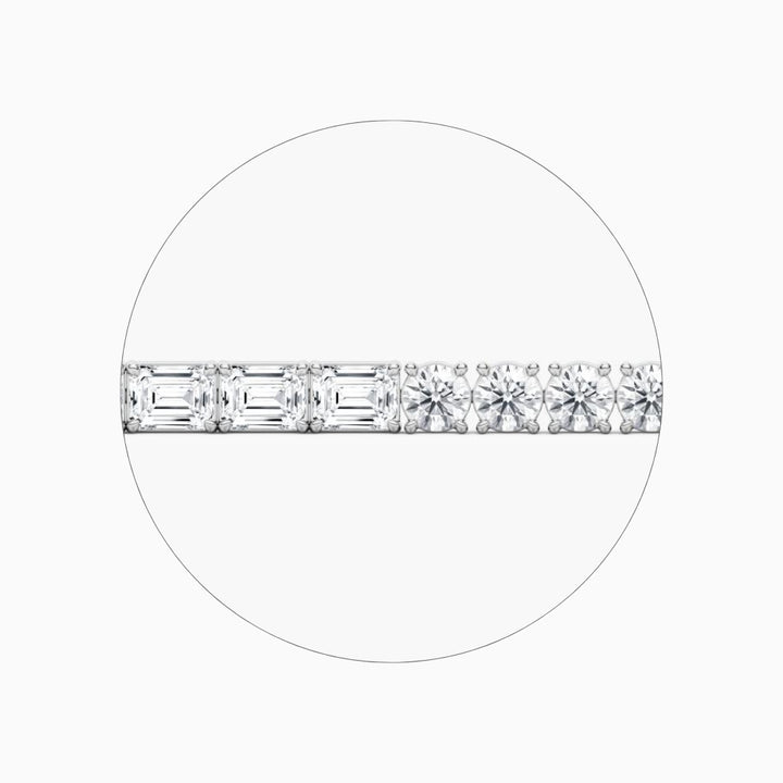 Josie Round And Emerald Lab Grown Diamond Tennis Bracelet