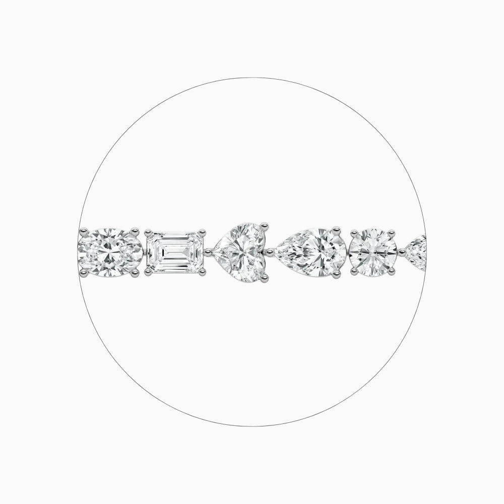 Becky Multi Shaped Lab Grown Diamond Tennis Bracelet