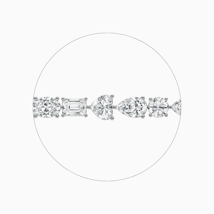 Becky Multi Shaped Lab Grown Diamond Tennis Bracelet