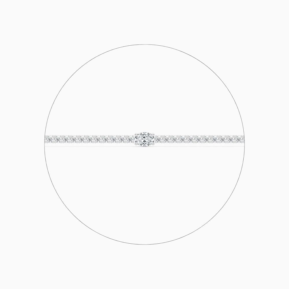 Elena Oval And Round Cut Lab Grown Diamond Tennis Bracelet