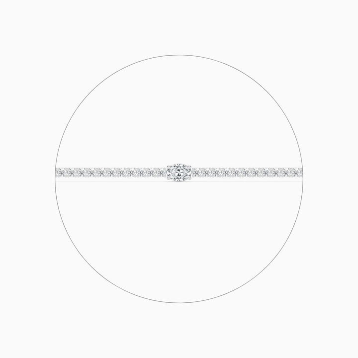 Elena Oval And Round Cut Lab Grown Diamond Tennis Bracelet