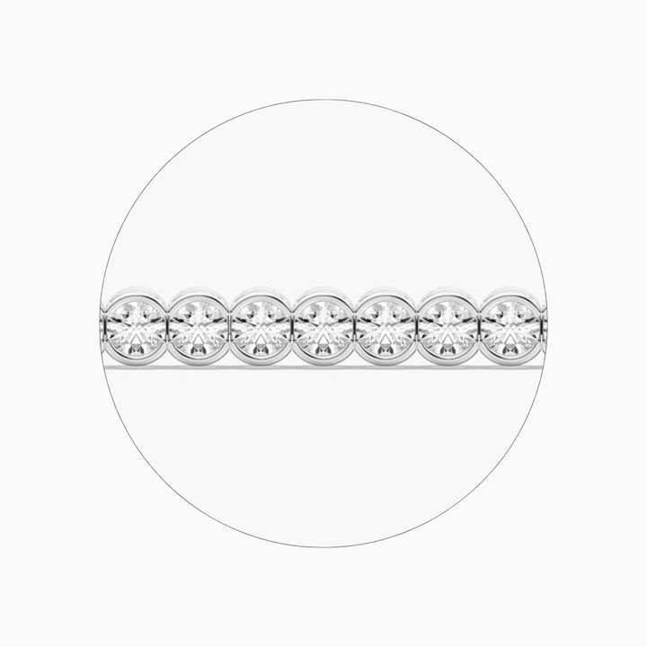 Tessa Round Lab Grown Diamond Diamond Half Bezel Set Tennis Bracelet