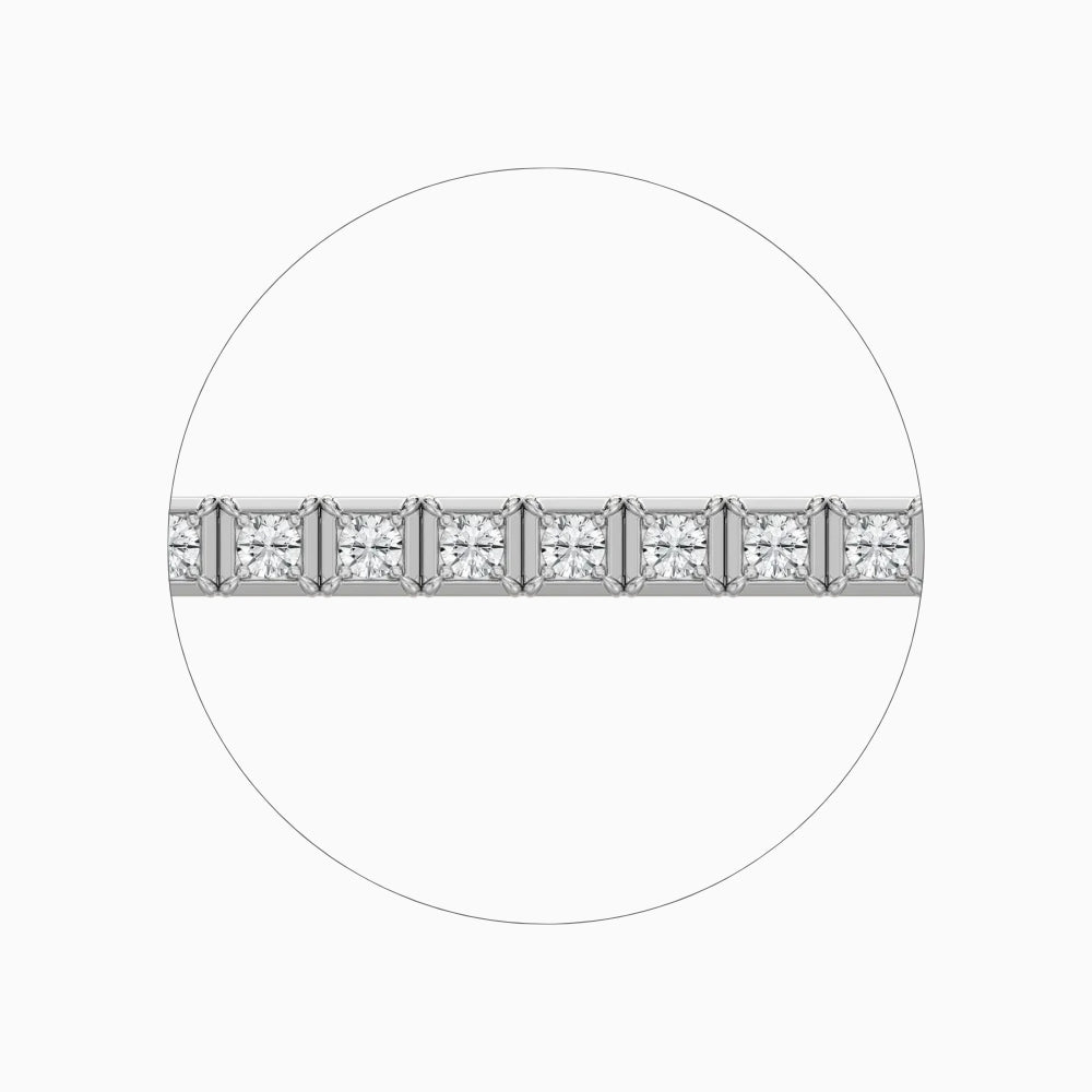 Cindy Round Cut Lab Grown Diamond Tennis Bracelet in Metal Prong Setting