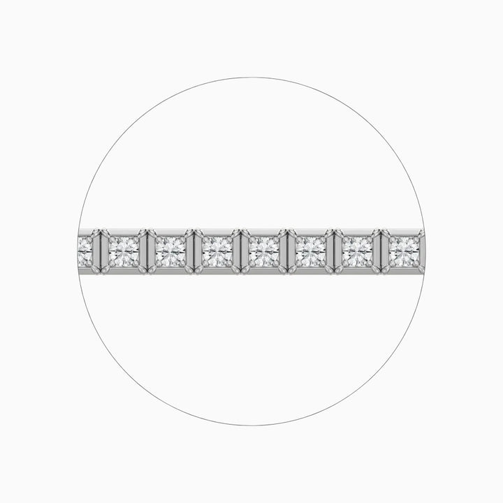 Cindy Round Cut Lab Grown Diamond Tennis Bracelet in Metal Prong Setting