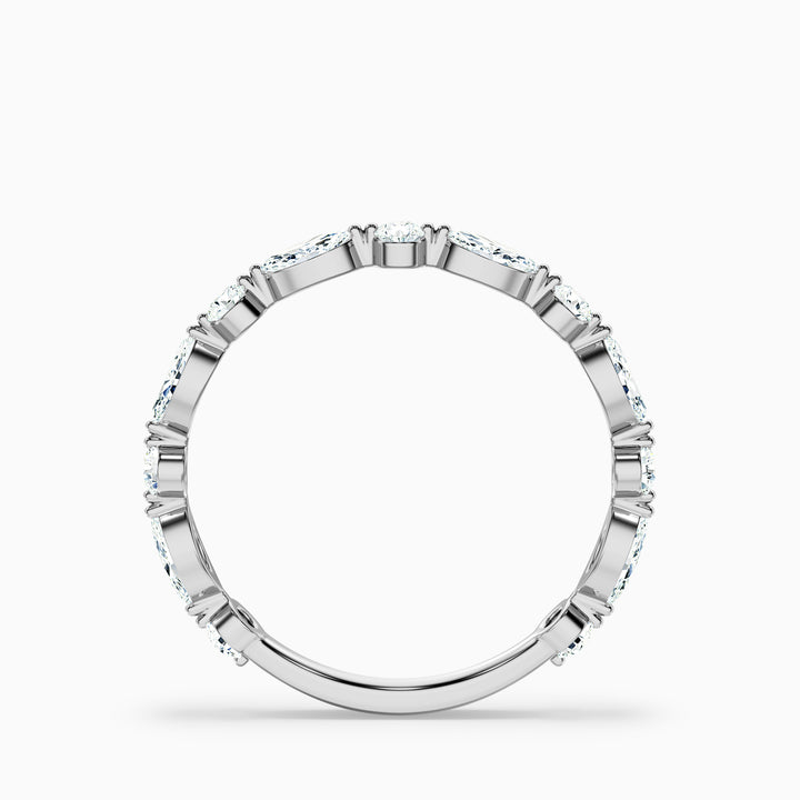 Olivia Marquise and Round Cut 3/4 Eternity Lab Grown Diamond Wedding Band