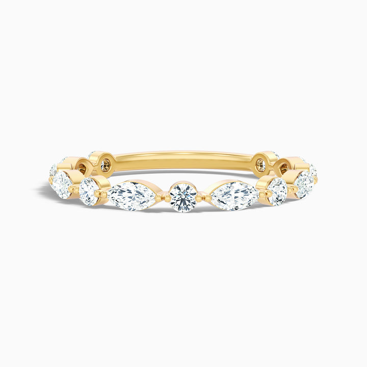 Olivia Marquise and Round Cut 3/4 Eternity Lab Grown Diamond Wedding Band