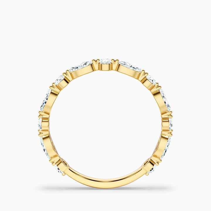 Olivia Marquise and Round Cut 3/4 Eternity Lab Grown Diamond Wedding Band