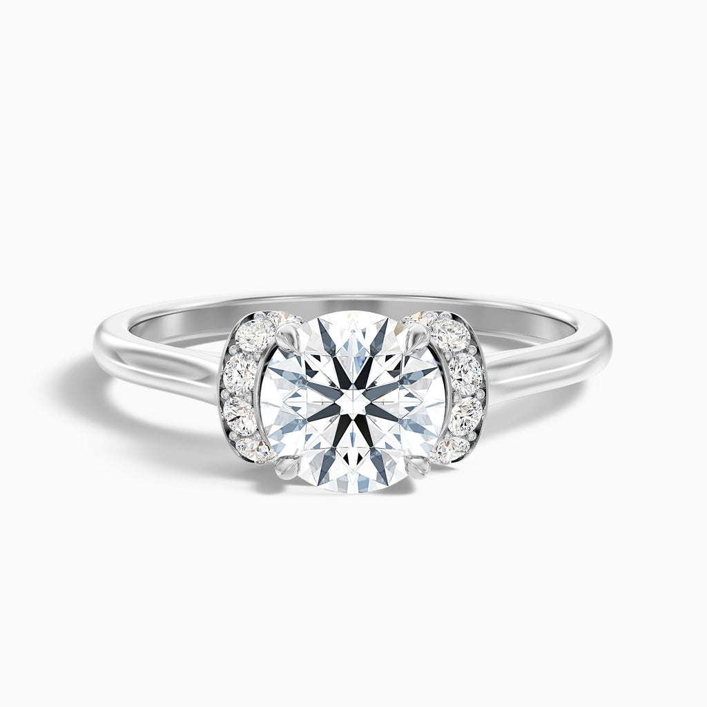 Bague De Fiançailles/mariage En Or Blanc 14k Avec Moissanite 2,45 Carats - Taille 6.5 US
