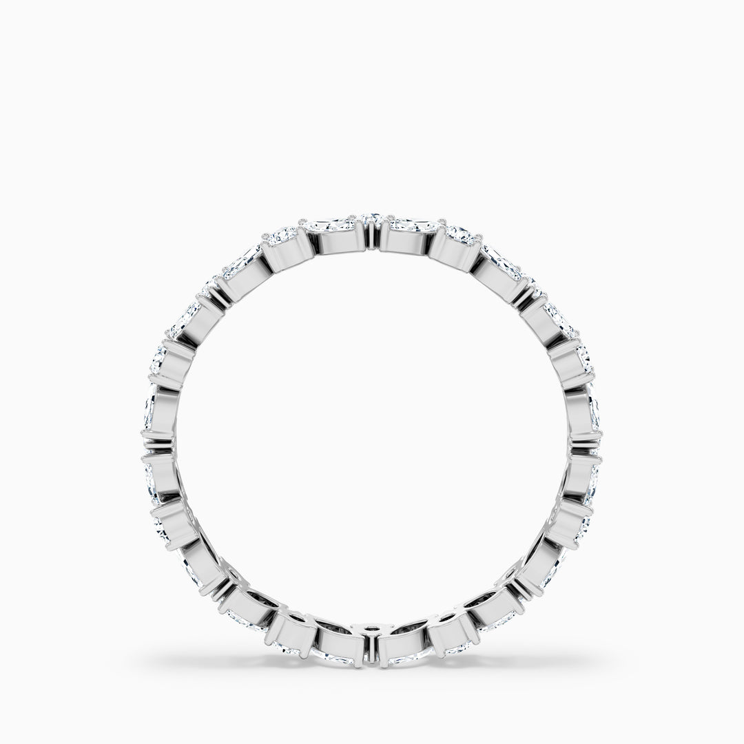 Sylvara Marquise and Round Cut Cluster Lab Grown Diamond Wedding Band