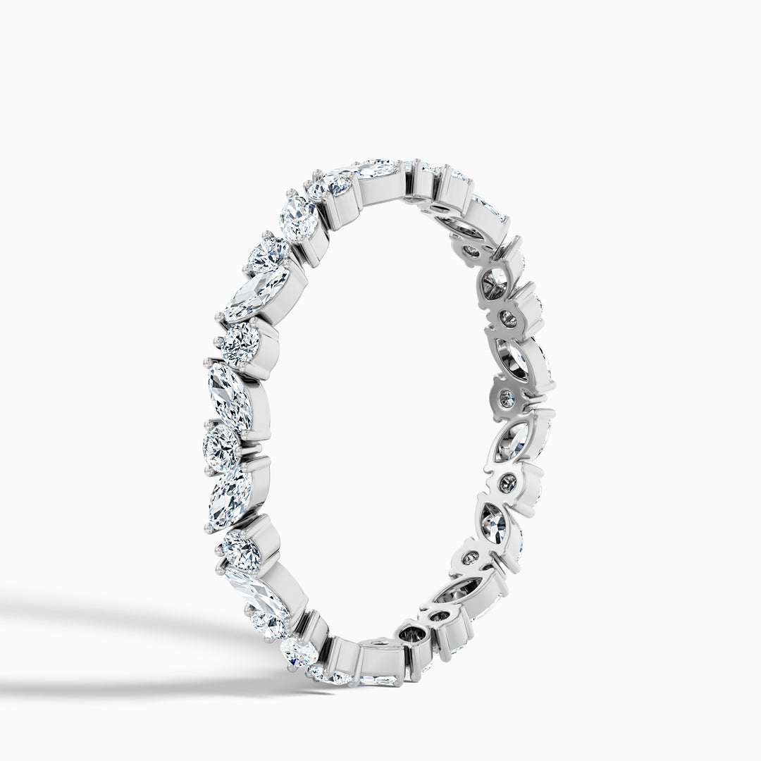 Sylvara Marquise and Round Cut Cluster Lab Grown Diamond Wedding Band