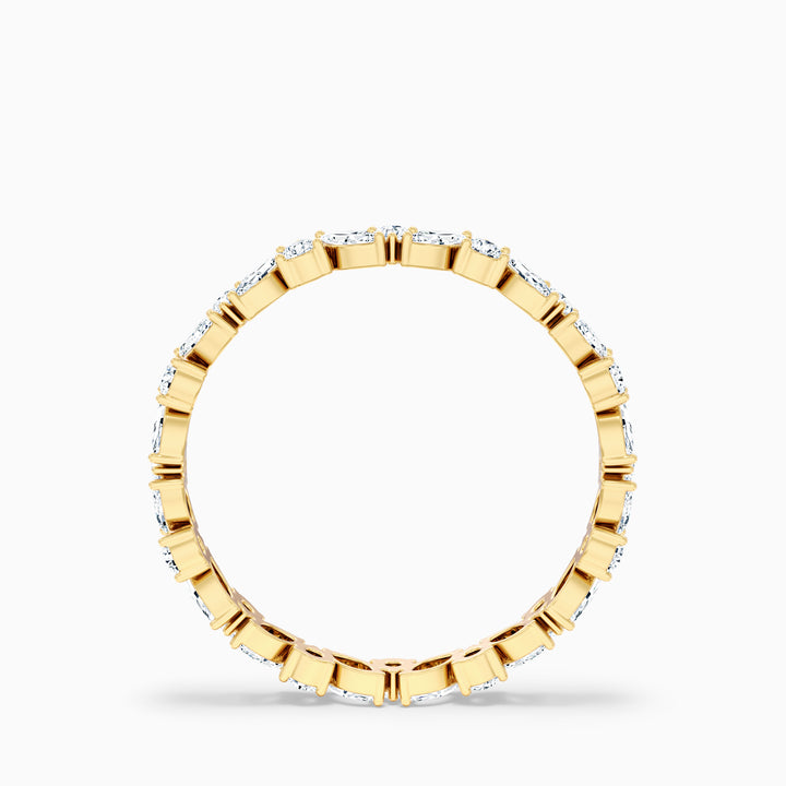 Sylvara Marquise and Round Cut Cluster Lab Grown Diamond Wedding Band