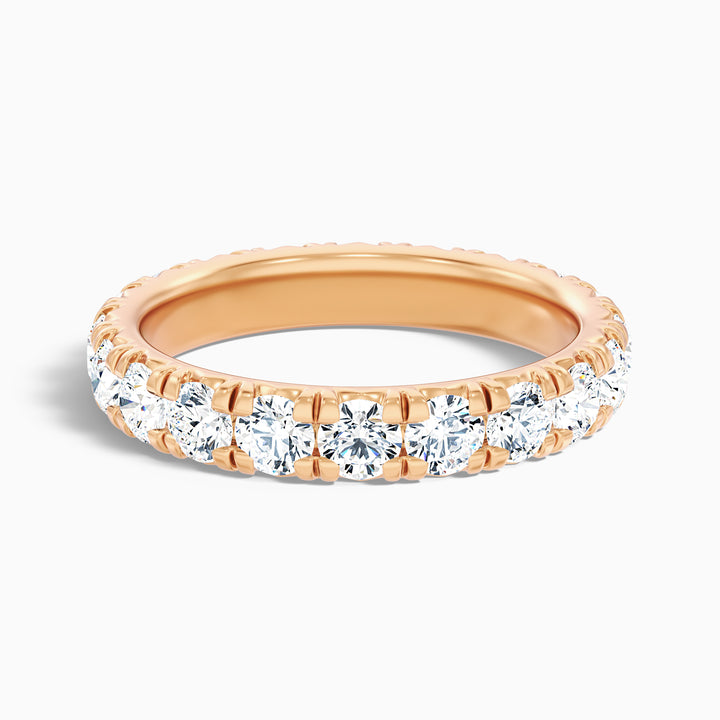 Matilda French Pave Round Cut Eternity Lab Grown Diamond Wedding Band
