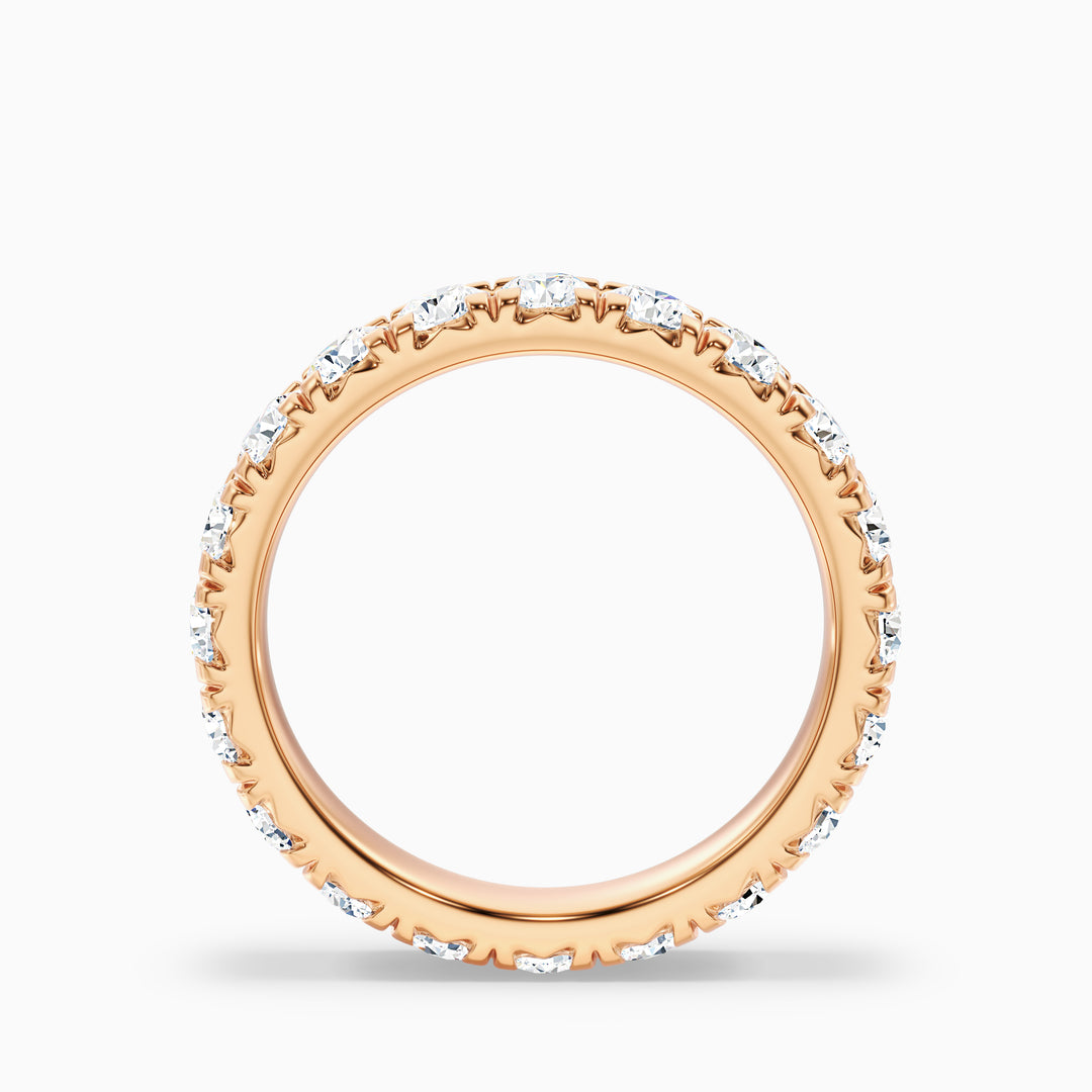 Matilda French Pave Round Cut Eternity Lab Grown Diamond Wedding Band