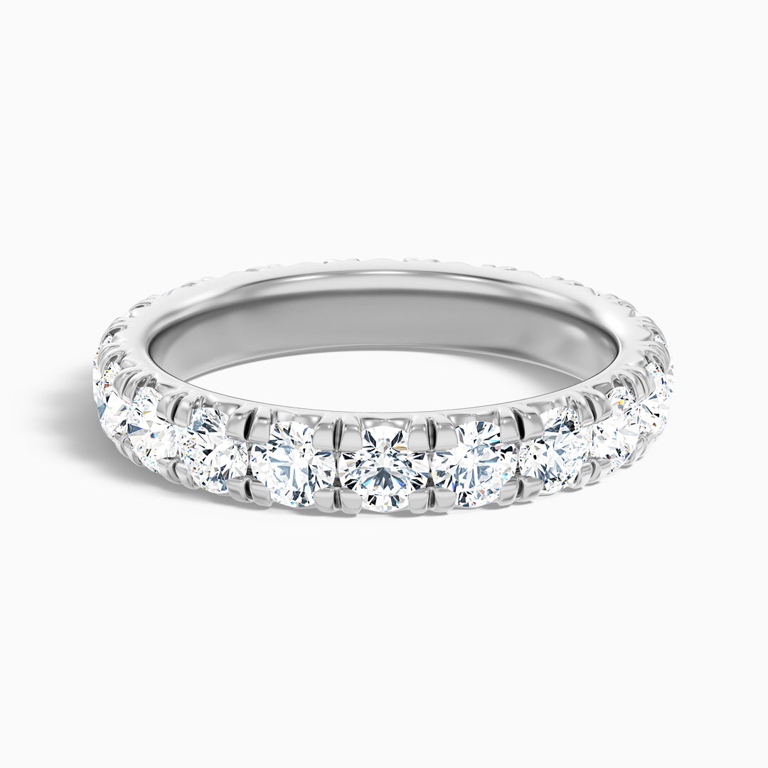 Matilda French Pave Round Cut Eternity Lab Grown Diamond Wedding Band