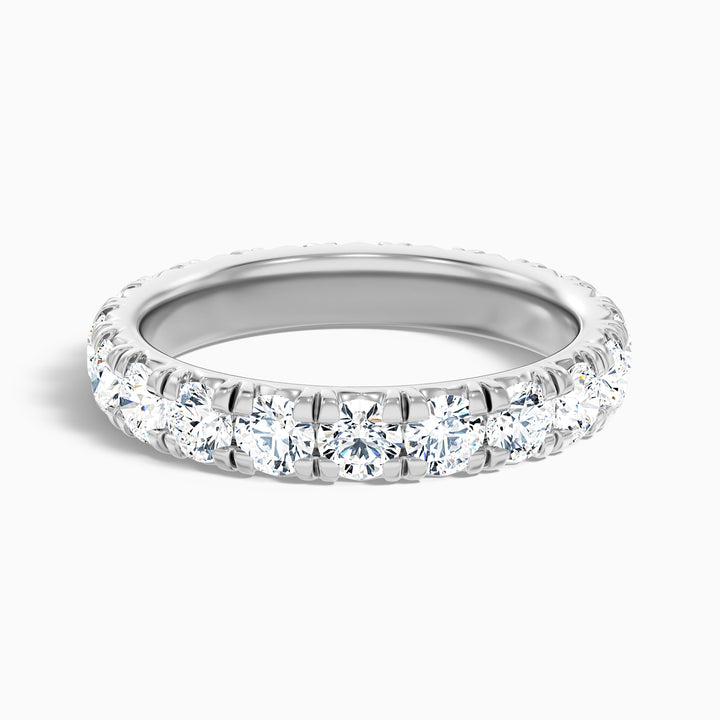 Matilda French Pave Round Cut Eternity Lab Grown Diamond Wedding Band