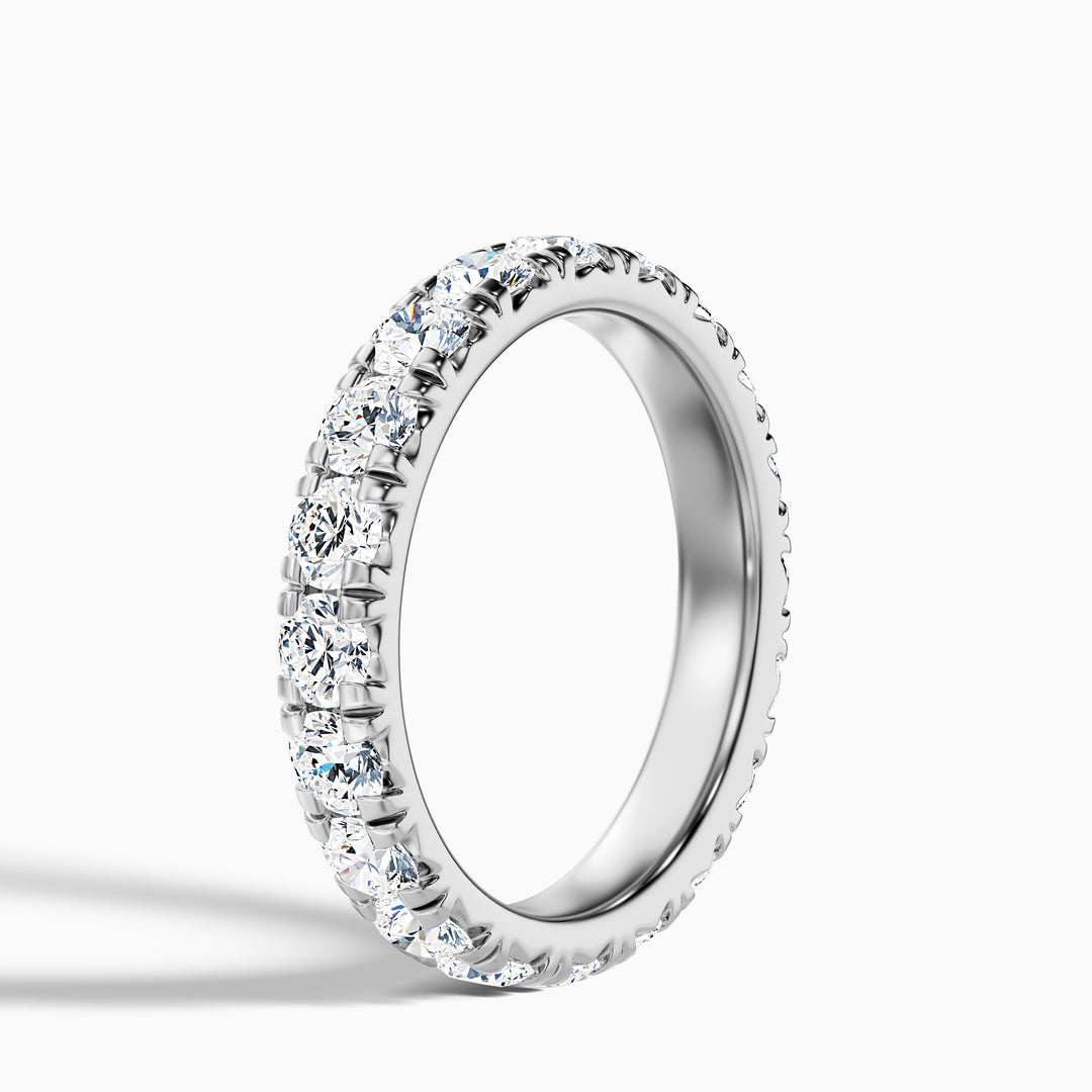 Matilda French Pave Round Cut Eternity Lab Grown Diamond Wedding Band