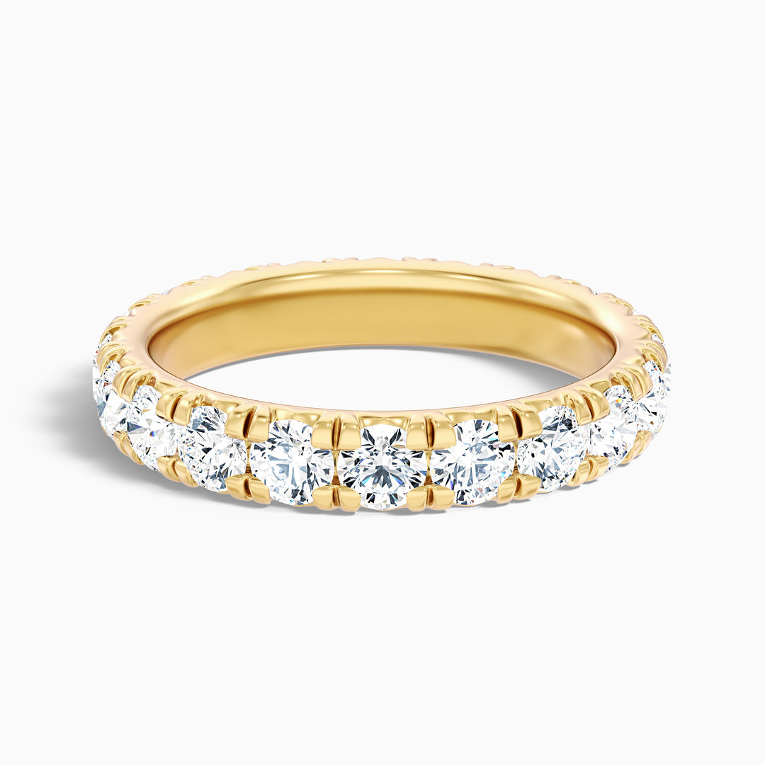 Matilda French Pave Round Cut Eternity Lab Grown Diamond Wedding Band