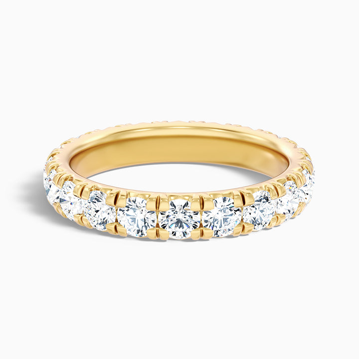 Matilda French Pave Round Cut Eternity Lab Grown Diamond Wedding Band