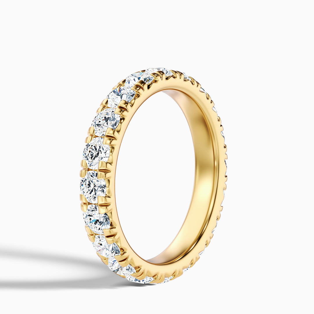 Matilda French Pave Round Cut Eternity Lab Grown Diamond Wedding Band